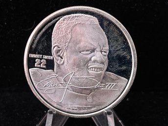 Numbered Edition Emmitt Smith .999 Fine Silver 1 Troy Ounce Round