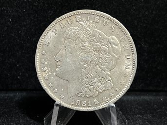 1921 P Morgan Silver Dollar - Almost Uncirculated