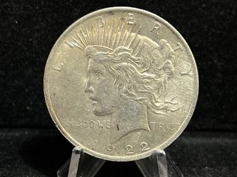 1922 P Peace Silver Dollar - Almost Uncirculated