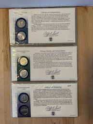 US Mint Ratified Constitution 1787 Delaware, New Jersey, Pennsylvania State Quarters P & D