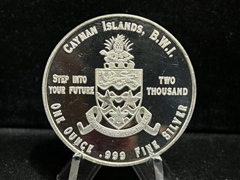 Cayman Islands One Troy Ounce .999 Fine Silver Round