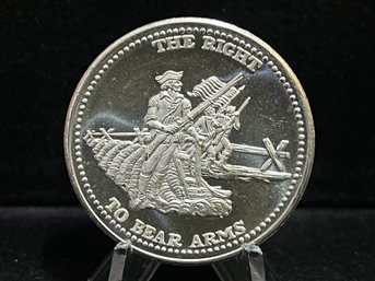 JM Bullion The Right To Bear Arms One Troy Ounce .999 Fine Silver Round