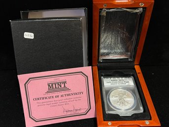 2016 Silver Eagle ICG MS70 In Presentation Box