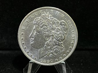 1897 P Morgan Silver Dollar - Almost Uncirculated