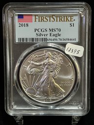 2018 Silver Eagle PCGS MS70 - Perfect Coin