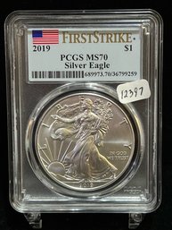 2019 Silver Eagle PCGS MS70 - Perfect Coin