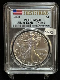 2021 Silver Eagle Type 2 PCGS MS70 - Perfect Coin