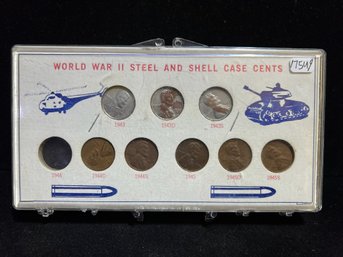 1943 Steel Wheat Cent Wartime Steel Cent 8 Coin Set