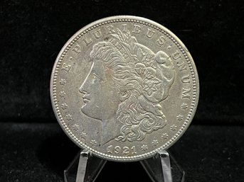 1921 S Morgan Silver Dollar - Almost Uncirculated