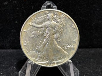 1942 Walking Liberty Silver Half Dollar -