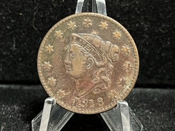 1818 Matron Head Large Cent - Fine