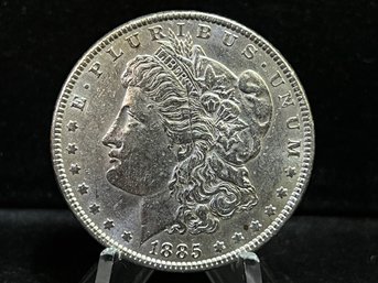 1885 P Morgan Silver Dollar - Almost Uncirculated