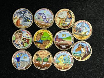 2009-19 Colorized Native American Dollar Set - 11 Coins