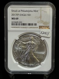 2017 Silver Eagle NGC MS69