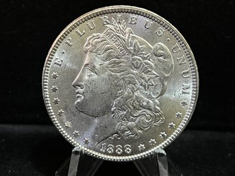 1888 P Morgan Silver Dollar - Almost Uncirculated
