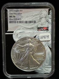 2022 Silver Eagle PCGS MS70 - Perfect Coin - First Allocation