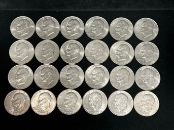 Lot Of 20 Eisenhower Dollars - 1972 Type 3