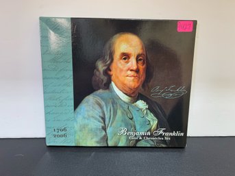 2006 Benjamin Franklin Scientist Commemorative Silver Dollar Coin & Chronicles Set
