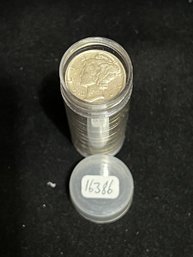 Roll Of 50 Mercury Silver Dimes - Mixed Lot