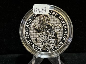 2016 Queen's Beast Lion 2 Oz .9999 Silver Coin