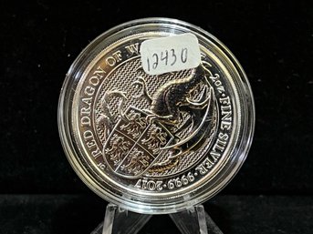 2017 Queen's Beast Dragon 2 Oz .9999 Silver Coin