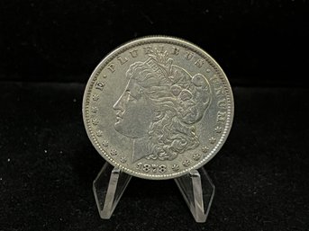 1878 P Morgan Silver Dollar - Extra Fine - 7 Tail Feather