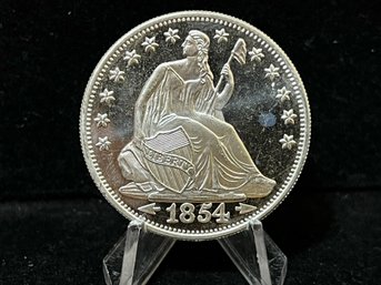 1 Oz .999 Silver Round - Seated Liberty Dollar Style