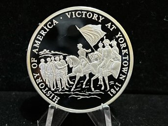 American Mint The Birth Of Our Nation 'Victory Of Yorktown' 20 Gram .999 Fine Silver Round