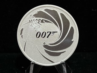 2022 Tuvalu 1 Dollar James Bond 007 1 Oz .999 Fine Silver Round