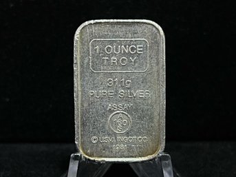 Vintage A-Mark One Troy Ounce .999 Fine Silver Bar Series A 160 S