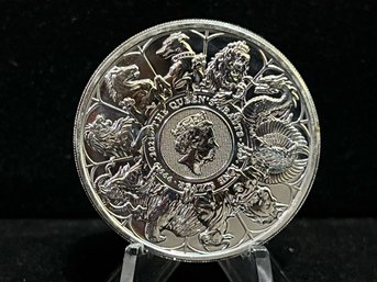 2021 The Queens Beasts Completer Coin 5 Pound Two Troy Ounce .999 Fine Silver