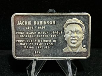 1974 Sports Ingots Inc Jackie Robinson One Troy Ounce .999 Fine Silver Bar