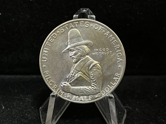 1920 Pilgrim Tercentenary Silver Commemorative 50 Cent Half Dollar