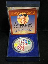 2000 American Eagle Silver Dollar - Uncirculated - Painted