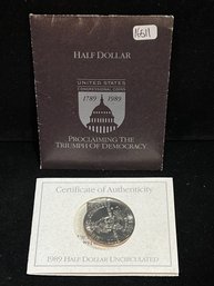 1989 D US Mint Congressional Commemorative Clad Half Dollar - Uncirculated
