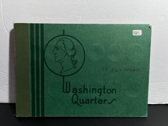 Washington Silver Quarter Book 1932 - 1949 - 34 Coins Total - $8.50 Face Value