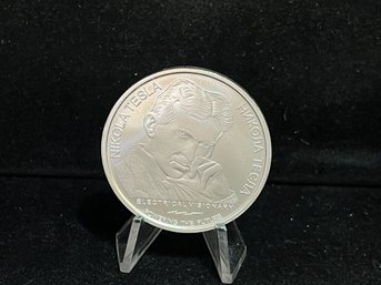 2021 Republic Of Serbia Nikola Tesla One Troy Ounce .999 Fine Silver Coin