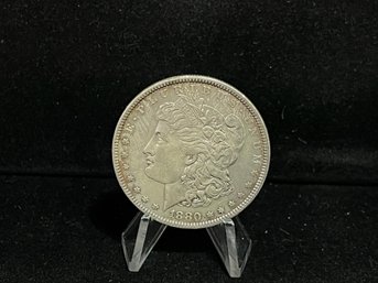 1880 P Morgan Silver Dollar - Almost Uncirculated