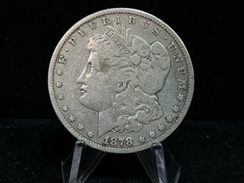 1878 P Morgan Silver Dollar - Average Circulated - 7/8 Tail Feathers