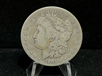 1904 S Morgan Silver Dollar - About Good