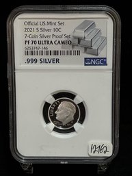 2021 S .999 Proof Silver Roosevelt Dime - NGC PF 70 Ultra Cameo