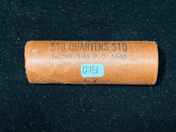 $10 Face Roll Of 40 Washington 90 Percent Silver Quarters - 1964 D - Sealed