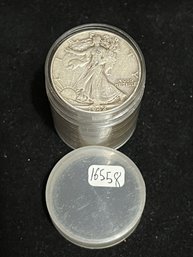 Roll Of US Silver Walking Liberty Half Dollars - Mixed Variety
