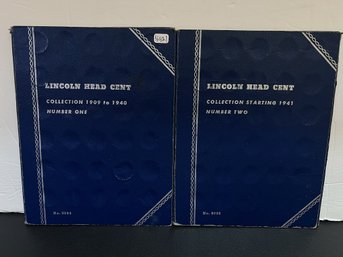 Lincoln Head Cent Collection Book 1 & 2 - 1909 And Up - Incomplete - See Photos