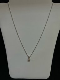 .950 Platinum Prong Set Single Diamond Necklace - Beautiful Diamond