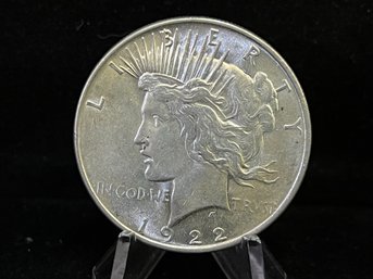 1922 P Peace Silver Dollar - Almost Uncirculated