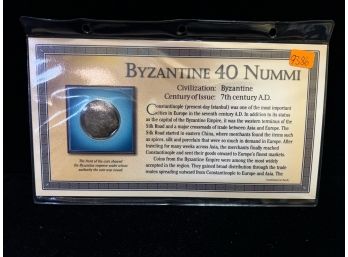 7th Century AD Byzantine 40 Nummi Coin