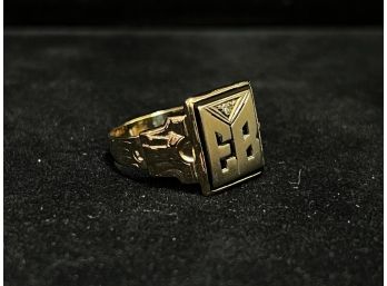 10K Yellow Gold EB Initial Ring - Size 11