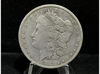1887 P Morgan Silver Dollar - Fine