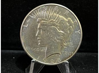 1928 S Peace Silver Dollar - Almost Uncirculated